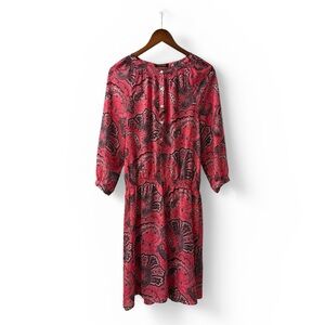 Ralph Lauren Pink Paisley Midi Dress